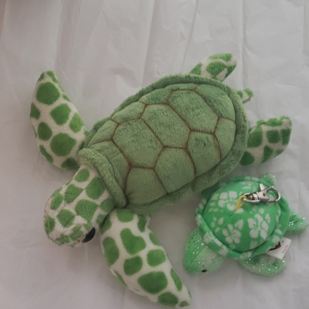 Pair of plush turtles